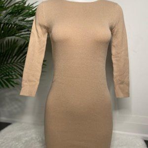 Long sleeved ribbed dress